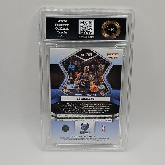 2021-22 Panini Mosaic - National Pride Green Mosaic Prizm #249 Ja Morant - Picture 2 of 2